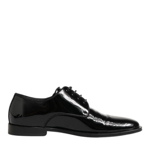 Dolce & Gabbana Black Leather Lace Up Derby Formal Dress Shoes
