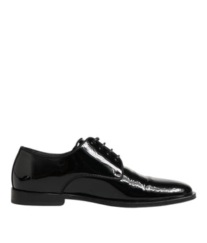 Dolce & Gabbana Black Leather Lace Up Derby Formal Dress Shoes