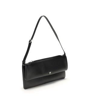 Courrèges Black Calf Leather Bos Taurus Shoulder Bag