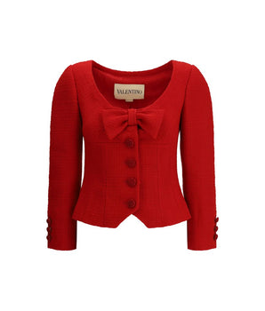 Valentino Red Fleece Wool Clothing