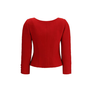 Valentino Short Jacket in Plain Wool Tweed