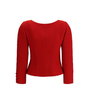 Valentino Red Fleece Wool Clothing