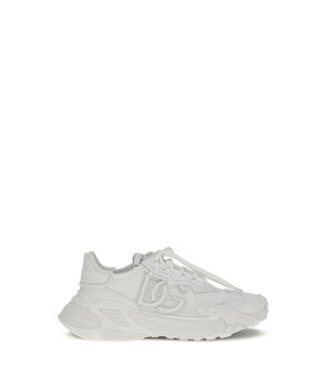 Dolce &amp; Gabbana White Polyamide Athletic Sneakers