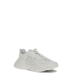 Dolce &amp; Gabbana White Polyamide Athletic Sneakers