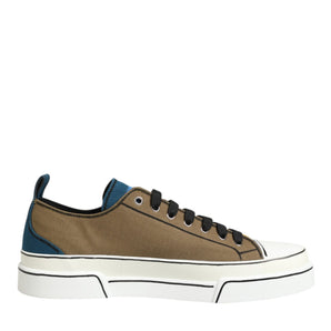 Dolce & Gabbana Multicolor Cotton Logo Low Top Sneakers Shoes