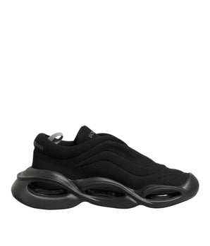 Dolce &amp; Gabbana Black Lace Up Wave Low Top Men's Sneakers Shoes