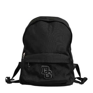 Dolce & Gabbana Black Nylon DG Patch School Travel Backpack Borse Bag
