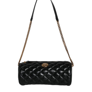 Versace Black Mini Quilted Lambskin Leather Crossbody Sling Borse Bag