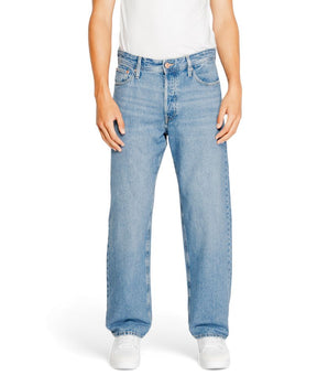 Jack Jones Blue Cotton Relaxed Fit Jeans