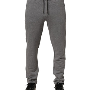 Dolce & Gabbana Cotton Jogger Sweatpants Trouser Gray