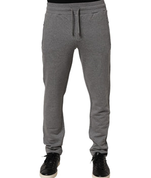Dolce & Gabbana Cotton Jogger Sweatpants Trouser Gray