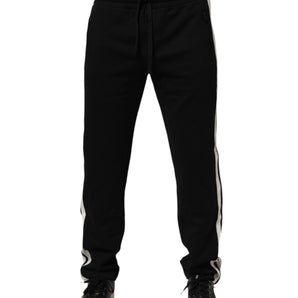 Dolce & Gabbana Black Cotton Jogger Sweatpants Trouser Pants