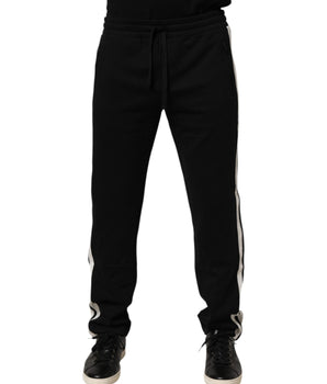 Dolce & Gabbana Black Cotton Jogger Sweatpants Trouser Pants