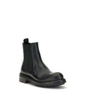 Dolce & Gabbana Black Calf Leather Bos Taurus Chelsea Boots