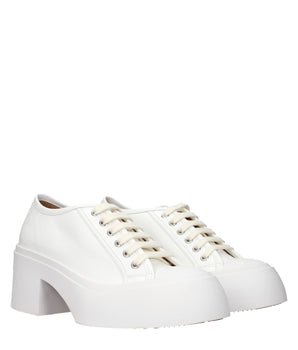 Marni White Leather Platform Sneakers