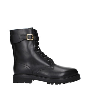 Celine Black Leather Ankle Boots