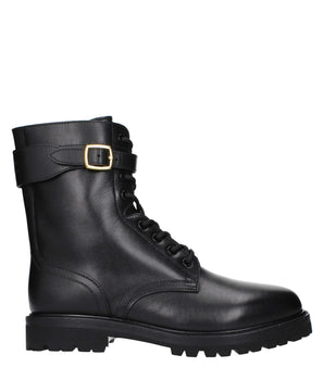 Celine Black Leather Ankle Boots