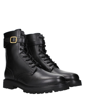 Celine Black Leather Ankle Boots