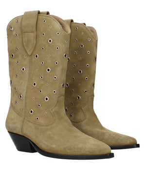 Isabel Marant Beige Leather Ankle Boots