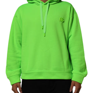 Dolce & Gabbana Green DG Logo Men Hooded Sweatshirt Sweater