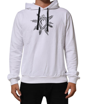 Dolce &amp; Gabbana White Sacred Heart Hooded Sweatshirt