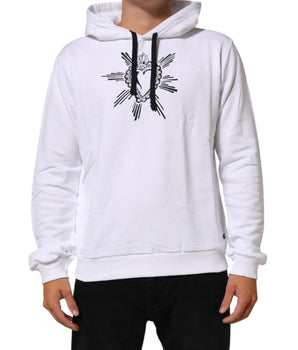 Dolce &amp; Gabbana White Sacred Heart Hooded Sweatshirt