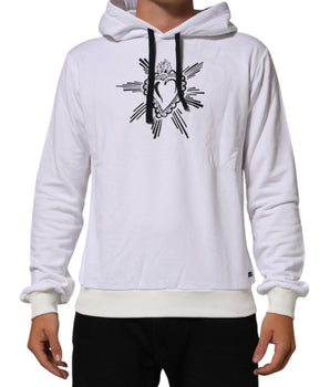 Dolce &amp; Gabbana White Sacred Heart Hooded Sweatshirt