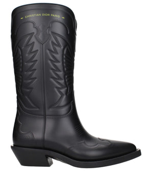 Christian Dior Black Cotton Boots