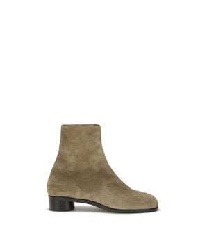 Margiela Beige Leather Ankle Boots