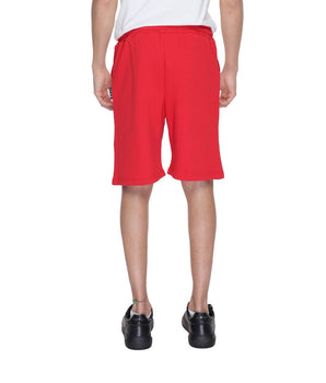 Icon Red Cotton Bermuda Shorts