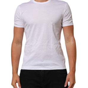 Dolce & Gabbana White Cotton Crew Neck Underwear Tee T-shirt