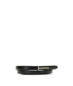 Tom Ford Black Leather Regular Belt