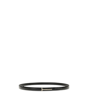 Tom Ford Black Leather Regular Belt