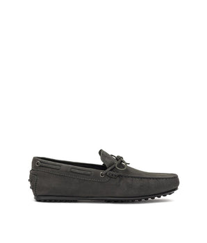 Tod's Gray Nubuc Leather Moccasin