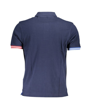 La Martina Blue Cotton Polo Shirt