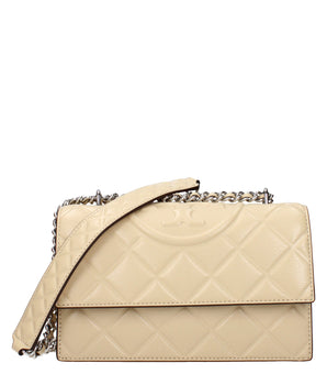 Tory Burch Beige Leather Crossbody Bag