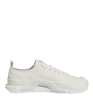Dolce & Gabbana White Cotton NS1 Low Top Sneaker Shoes