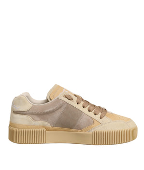 Dolce & Gabbana Beige Leather Miami Low Top Sneakers Men Shoes