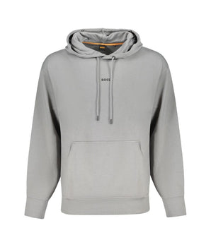 Hugo Boss Gray Cotton Men Sweater