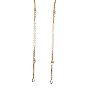Dolce & Gabbana Black Leather Gold Chain Bag Accessory Shoulder Strap