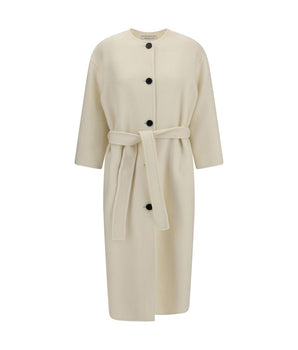 Aftercoat Cream Fleece Wool Coat