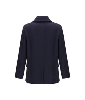 Burberry blue wool coat