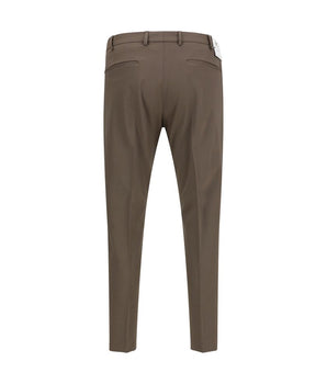 PT Torino Brown Fleece Wool Casual Pants
