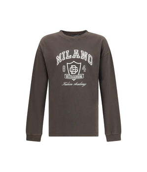 Dolce &amp; Gabbana Brown Cotton Sweatshirt