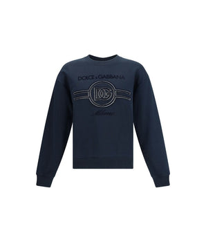 Dolce & Gabbana Blue Cotton Sweatshirt