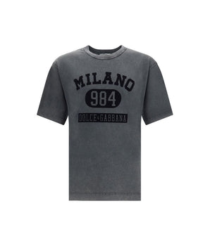 Dolce &amp; Gabbana Gray Cotton T-Shirt