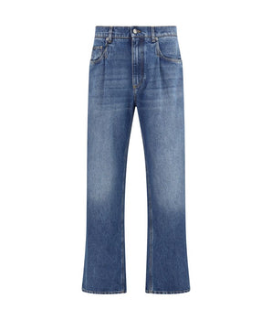 Dolce &amp; Gabbana Blue Cotton Relaxed Fit Jeans