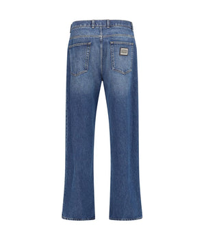 Dolce &amp; Gabbana Blue Cotton Relaxed Fit Jeans