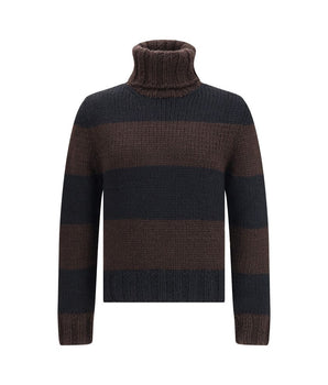 Dolce &amp; Gabbana Brown Wool Turtleneck