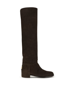 Dolce & Gabbana Brown Calf Leather Bos Taurus Ankle Boots